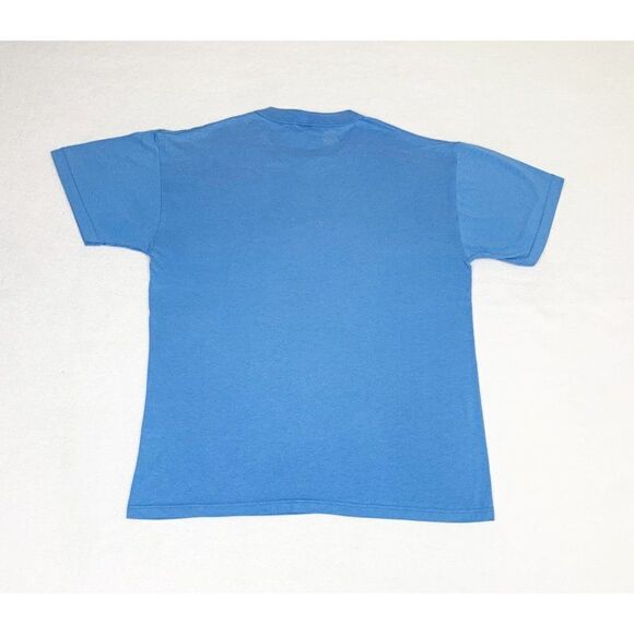 Vintage Warriors Baseball T-shirt Blue Medium Graphic Sports Single Stitch - Picture 3 of 9